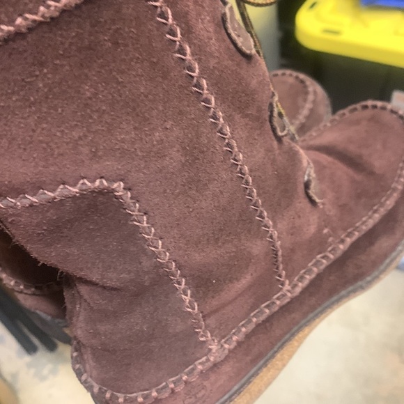 Timberland Fauna Waterproof Brown Leather Moc Toe Lace-Up Boots Women’s 7 - Picture 5 of 15